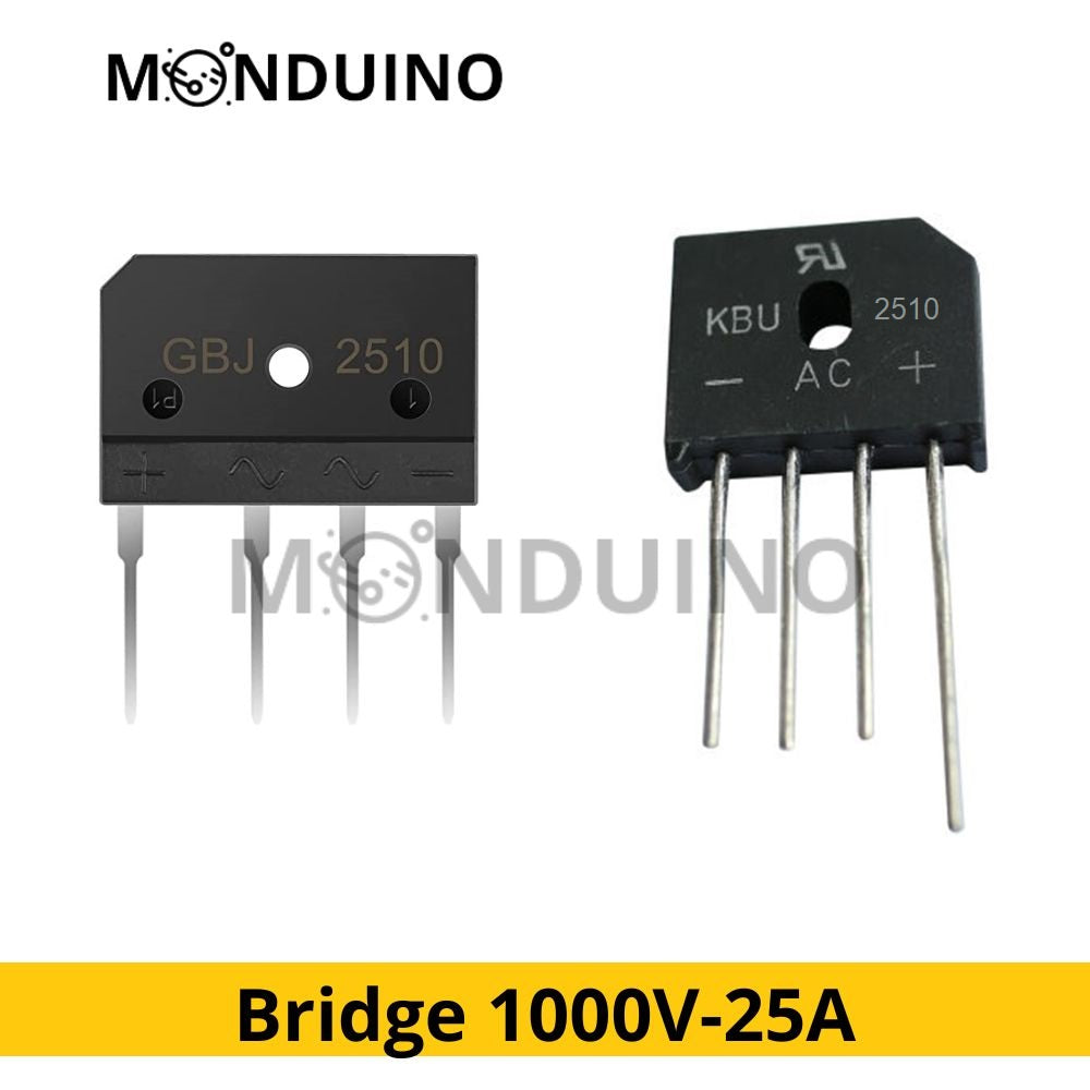 KBU2510 Pont de Diodes redresseur 1000V 25A - Bridge rectifier (GBJ2510)