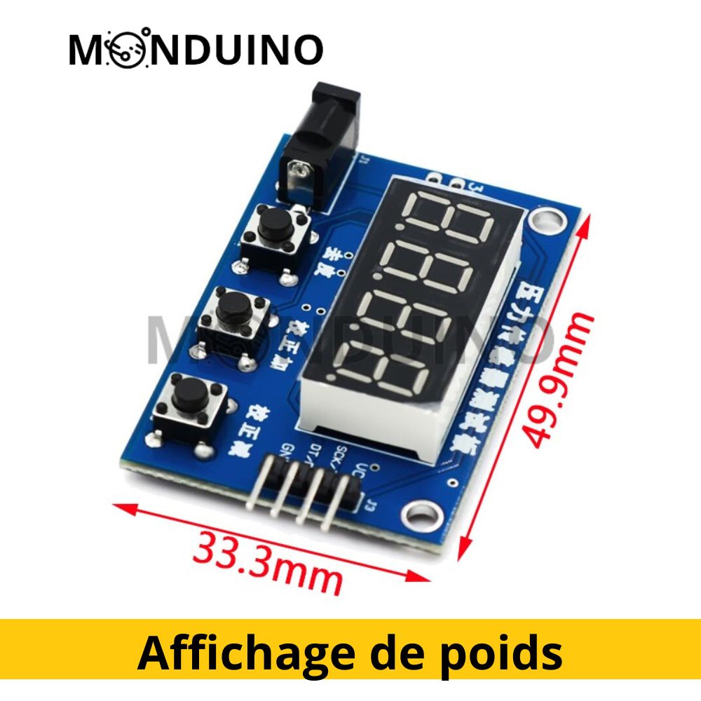 HX711 Module capteur poids pression 24-bit et sonde 1 5 10 20 kg