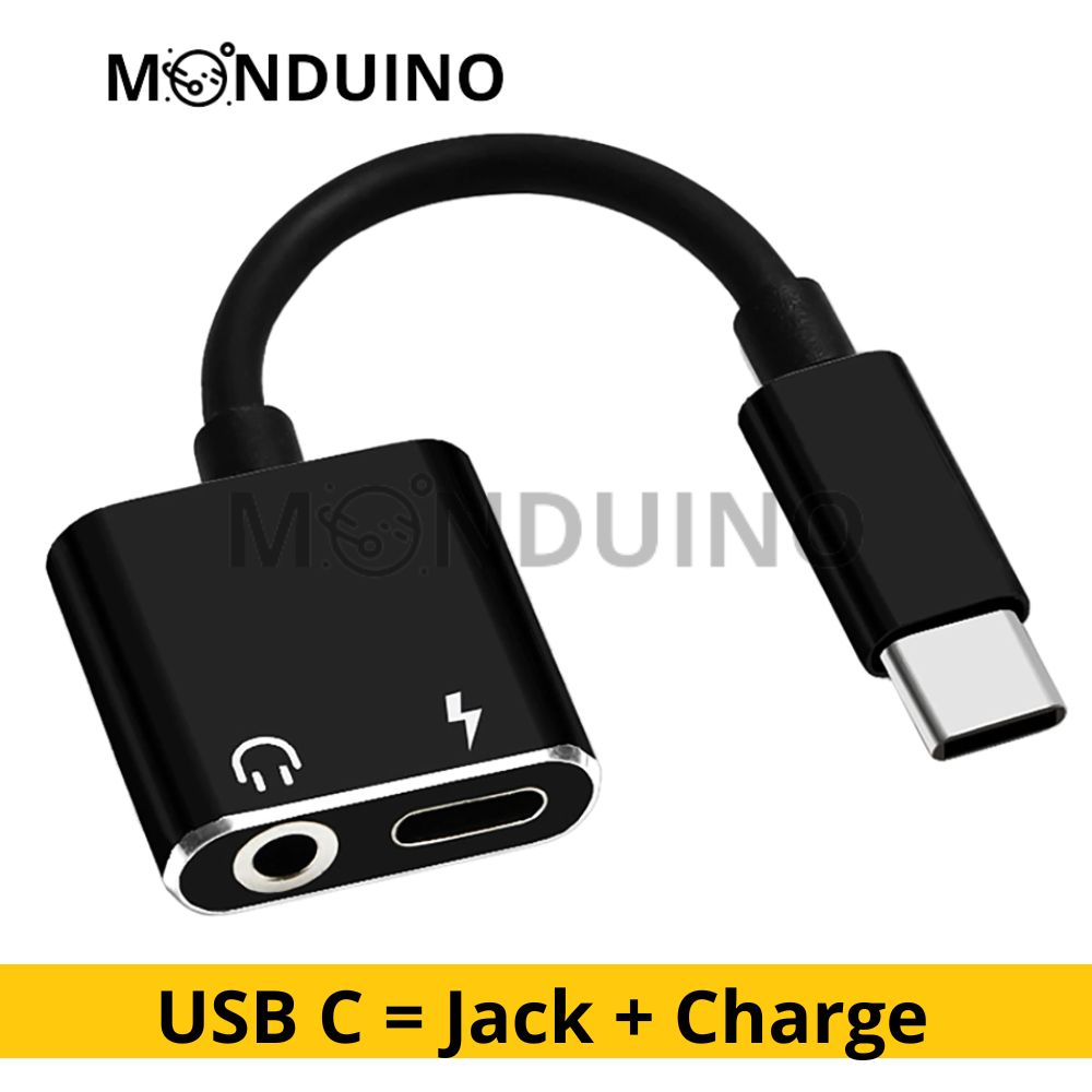 Adaptateur USB C vers Jack audio 3.5mm + Charge - Casque audio écouteurs Type C