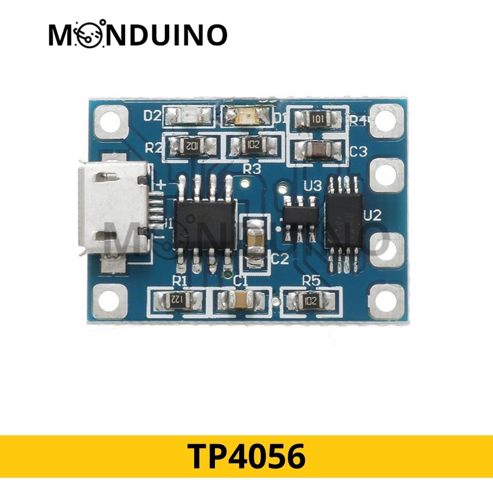 TP4057 Module chargeur 18650 batterie LiPo Lithium 1A + protection décharge 4A