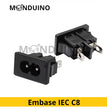 Connecteur embase IEC 320 C8 mâle prise d'alimentation 2 broches 250V 2.5A