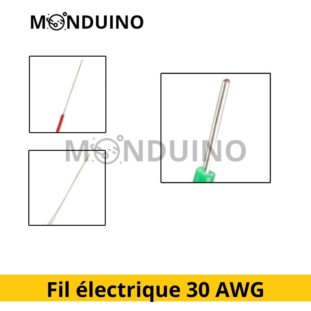 Fil électrique 0,05mm² 30 AWG 0,25mm Câble souple cuivre AWG30