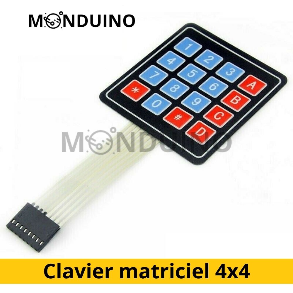 Clavier matriciel tactile de 16 touches & 4x4 Matrix 16 Tasten Membranschalter Tastatur