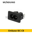 Connecteur embase IEC 320 C8 mâle prise d'alimentation 2 broches 250V 2.5A