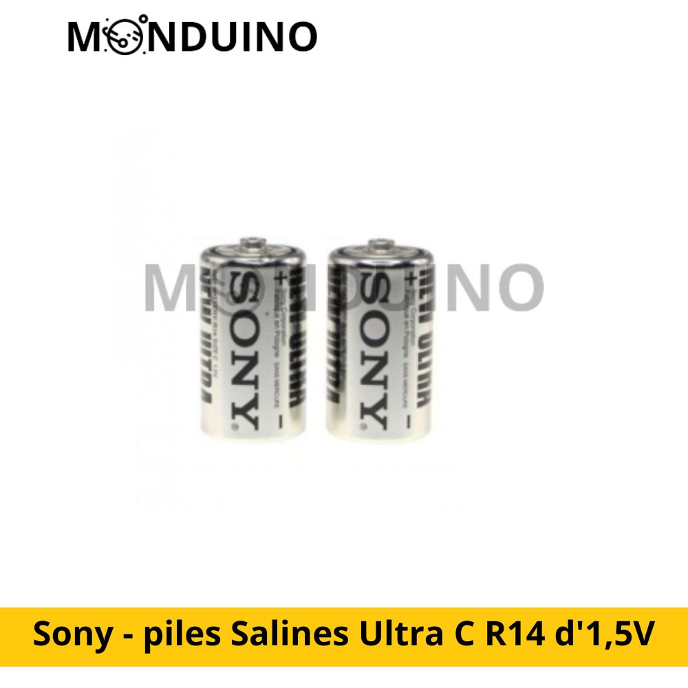 Sony - piles Salines Ultra C R14 d'1,5V Pack de 2