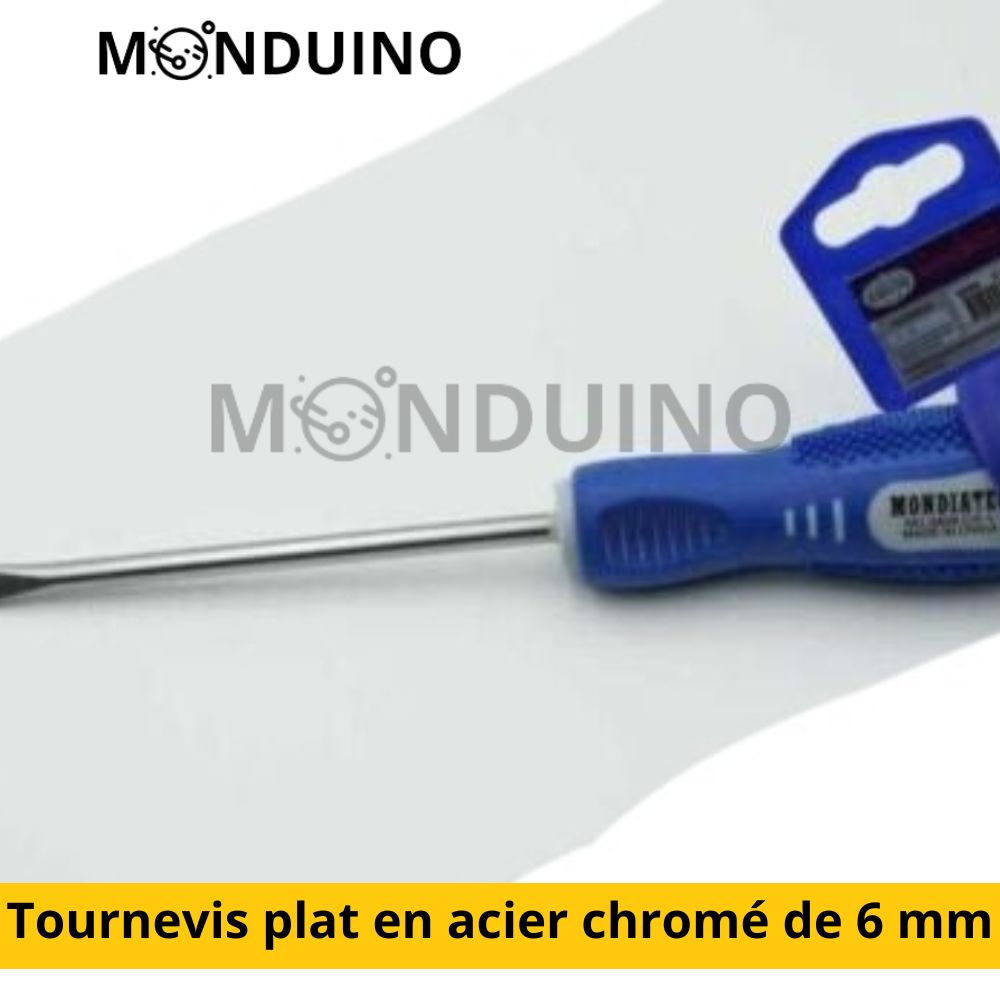 6 mm chrome steel flat screwdriver 