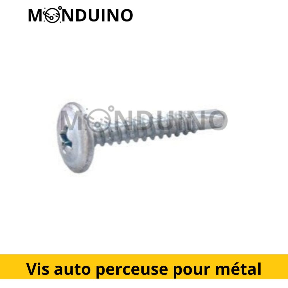 Self-Drilling Screw for Metal - Large Pan Head with Phillips Recess 