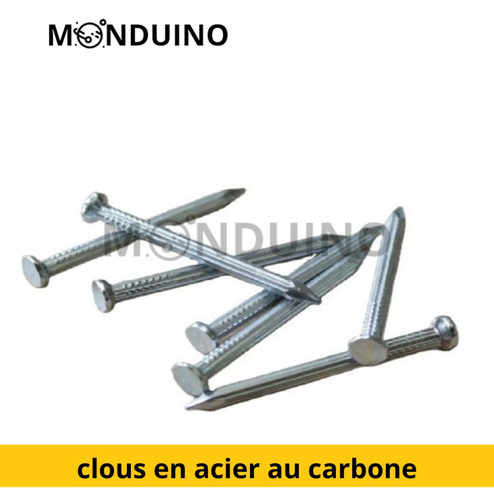 Clous pour le béton galvanisé, pièces, clous en acier au carbone