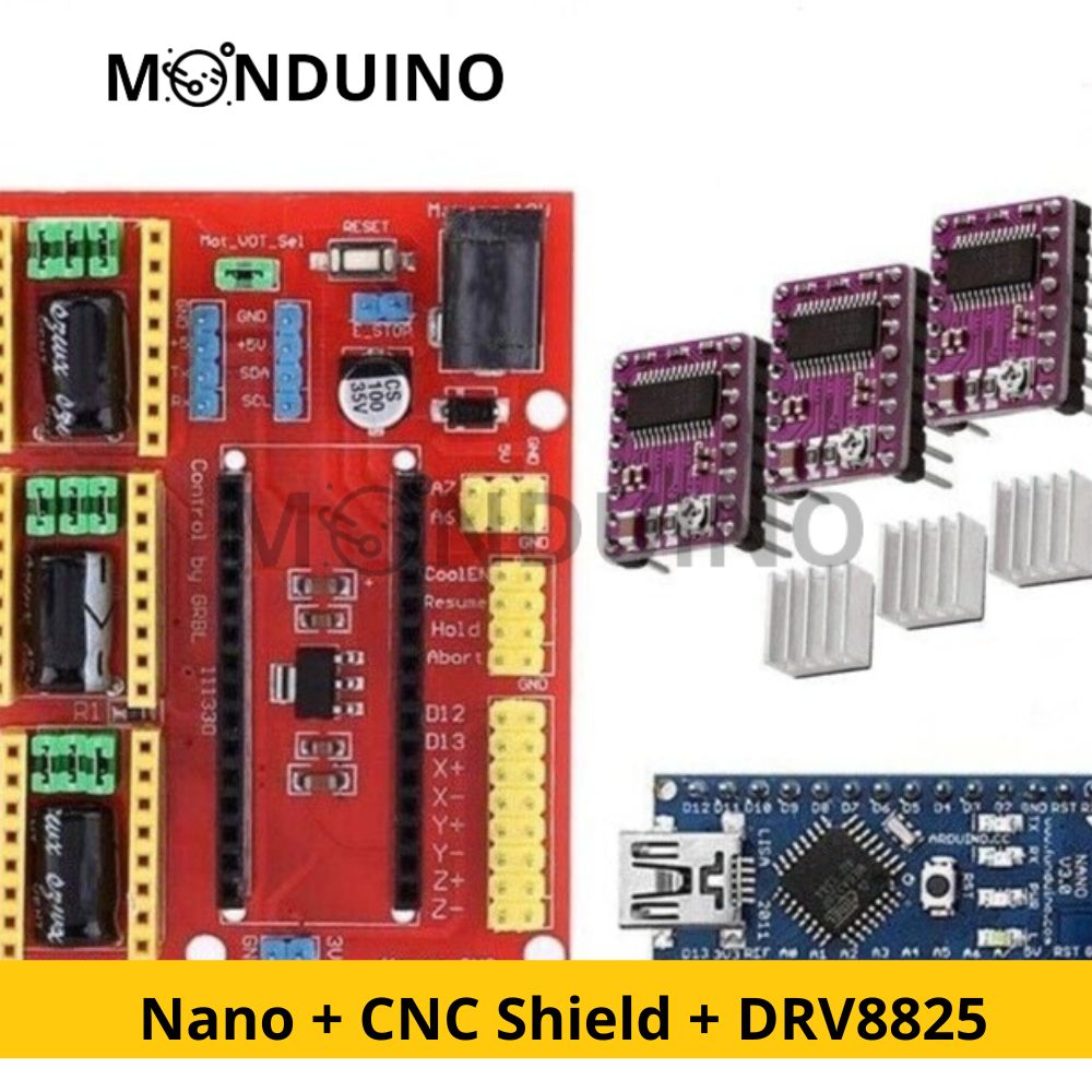 Kit Arduino Nano & CNC Shield V4.0 & DRV8825 Driver