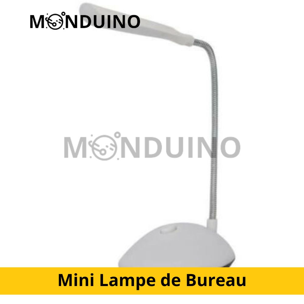 Mini Lampe de Bureau Flexible 4 LED Couleurs Aléatoires Chevet Voyage Camping