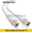 Micro TV Antenna Cable with Gold Plated Male-Male Connectors and Adapter