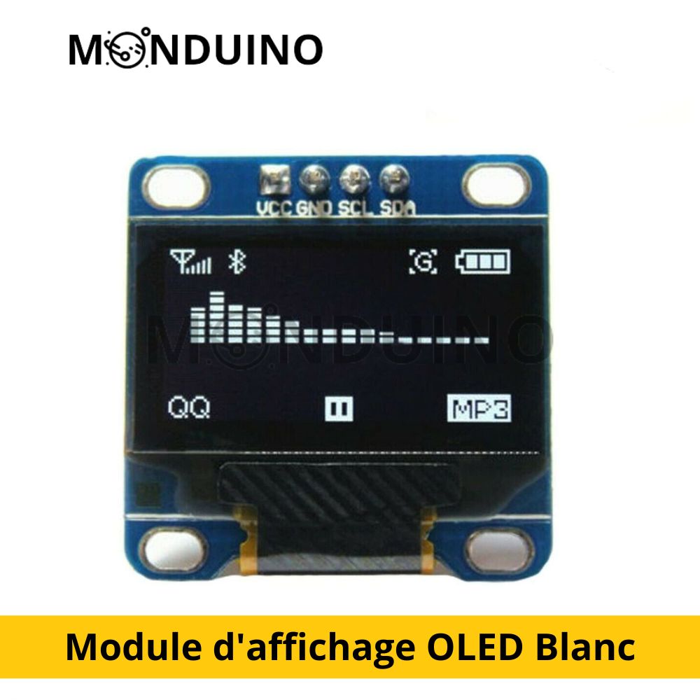 Module d'affichage OLED Blanc 0,96 pouces 128X64 Pixel pour arduino