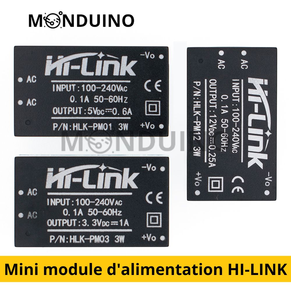 Module d'alimentation Mini HI-LINK / HLK-PM01 / HLK-PM03 / HLK-PM12 Hilink