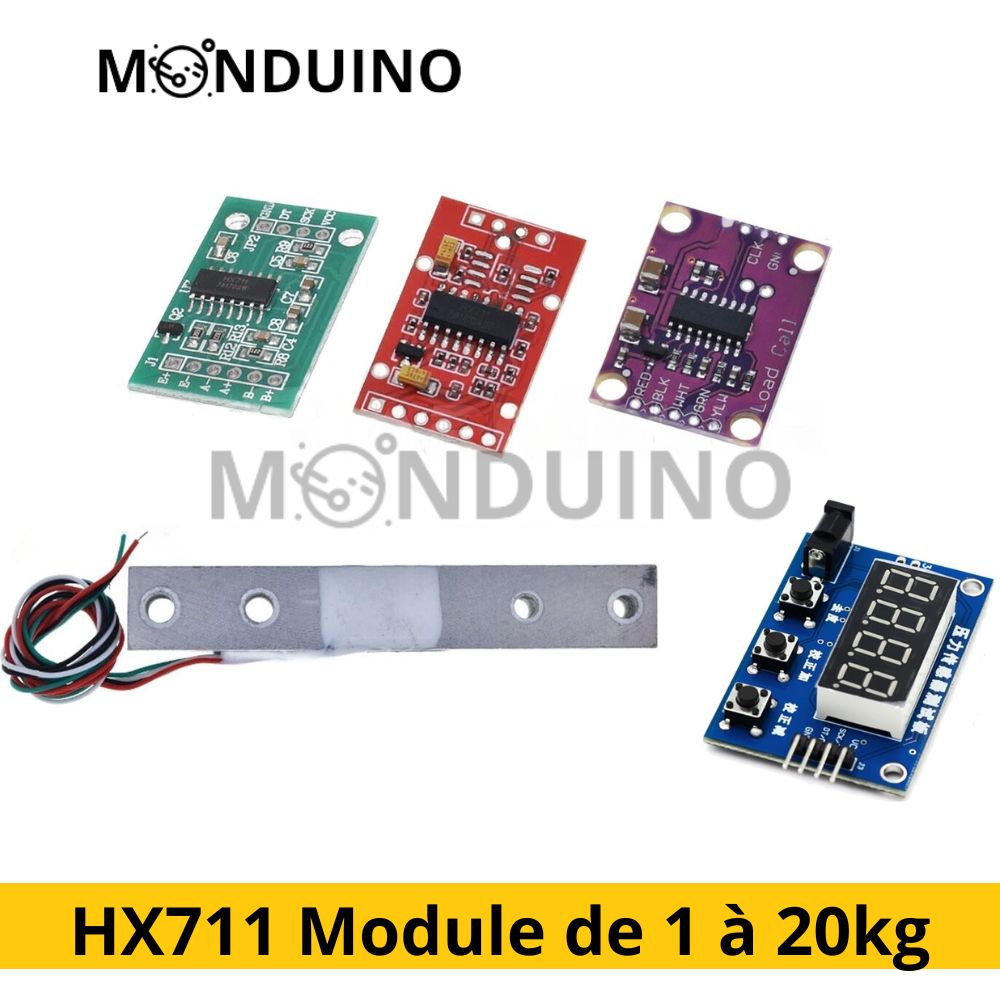 HX711 Module capteur poids pression 24-bit et sonde 1 5 10 20 kg