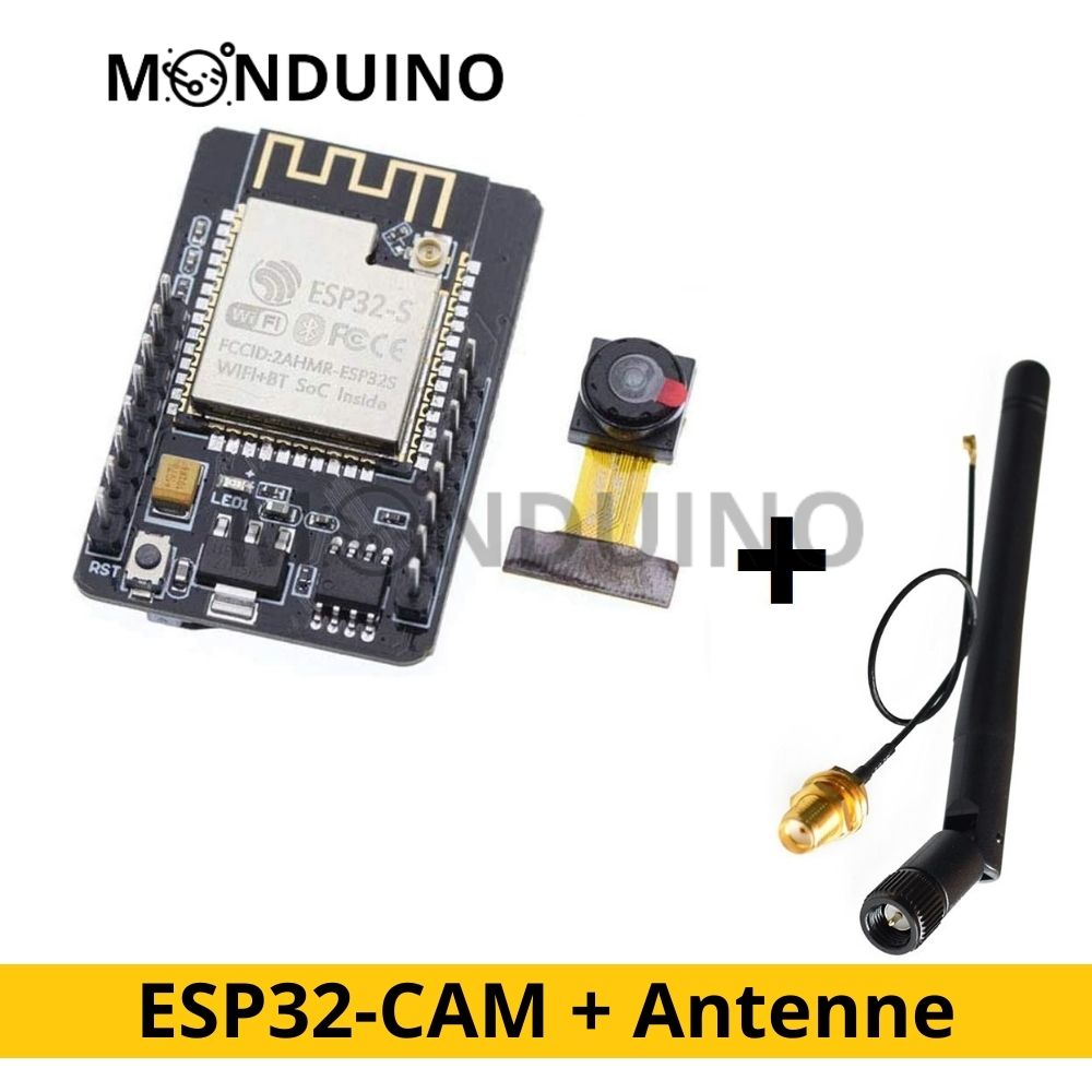 ESP32-CAM carte Développement ESP32 WIFI Bluetooth avec Camera et Antenne