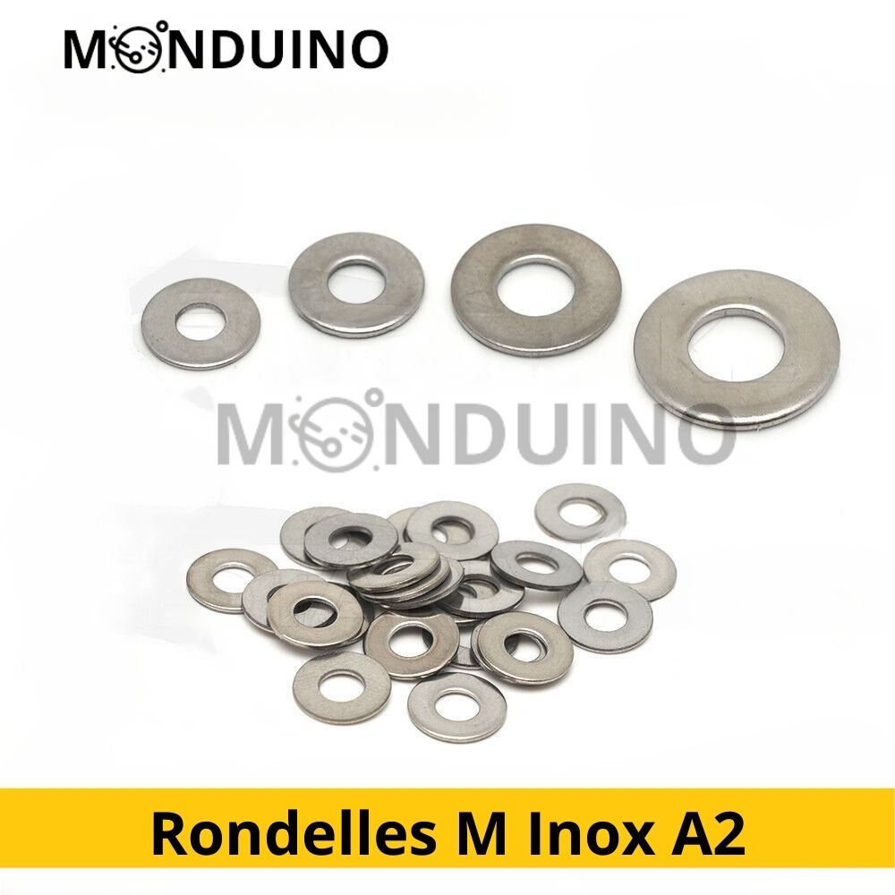 Rondelles Moyennes M Inox A2 - M1.6 M2 M2.5 M3 M4 M5 M6 M8 - Lots 5