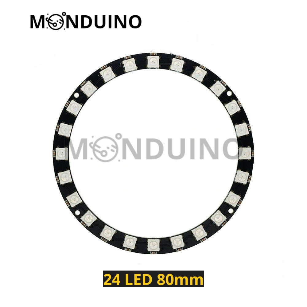 Anneau WS2812B LED RGB 1, 7, 8, 12, 16, 24 bit Ring module 5V adressable