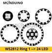 Anneau WS2812B LED RGB 1, 7, 8, 12, 16, 24 bit Ring module 5V adressable