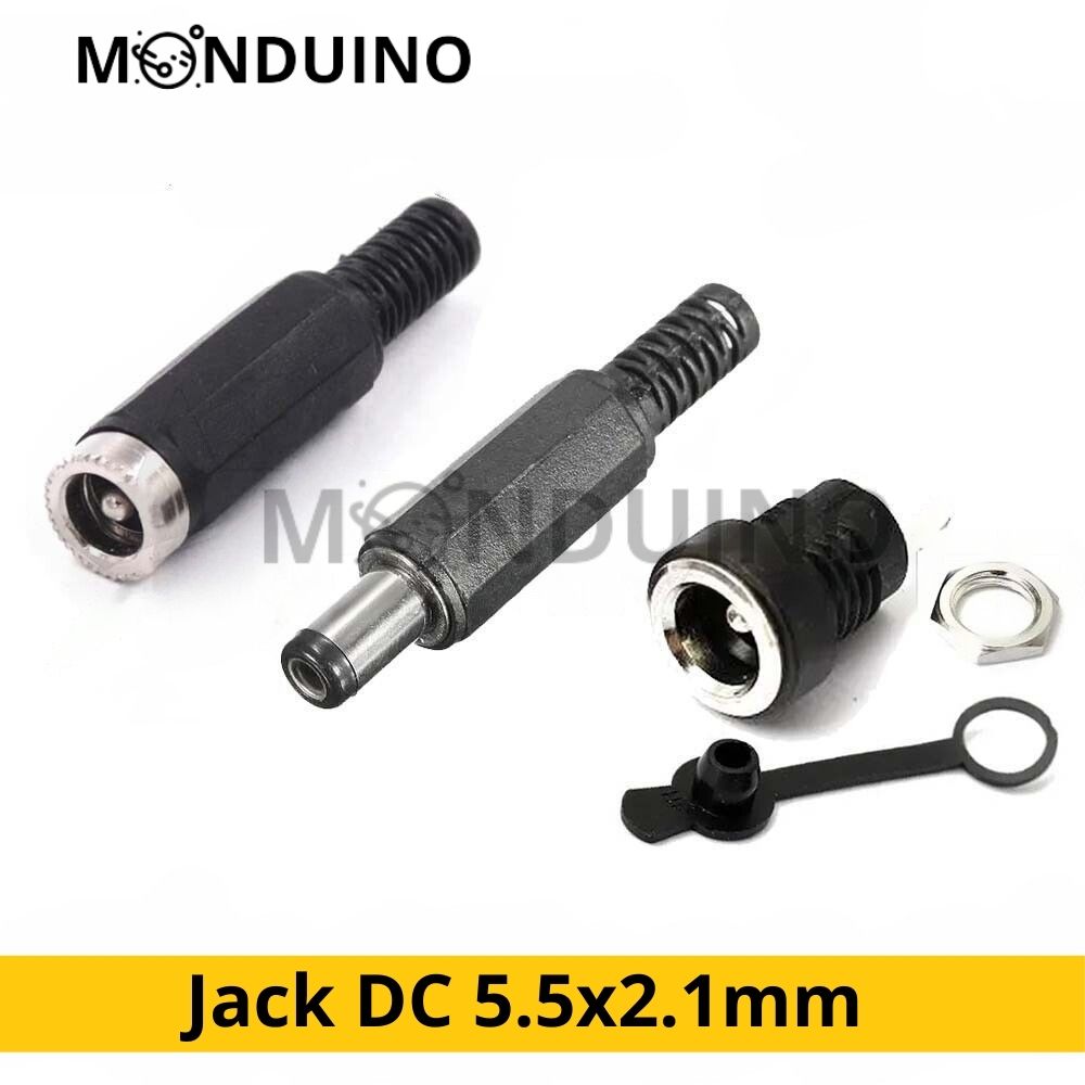 Fiche Jack DC 5.5x2.1mm 3A Mâle Femelle connecteur alimentation embase chassis