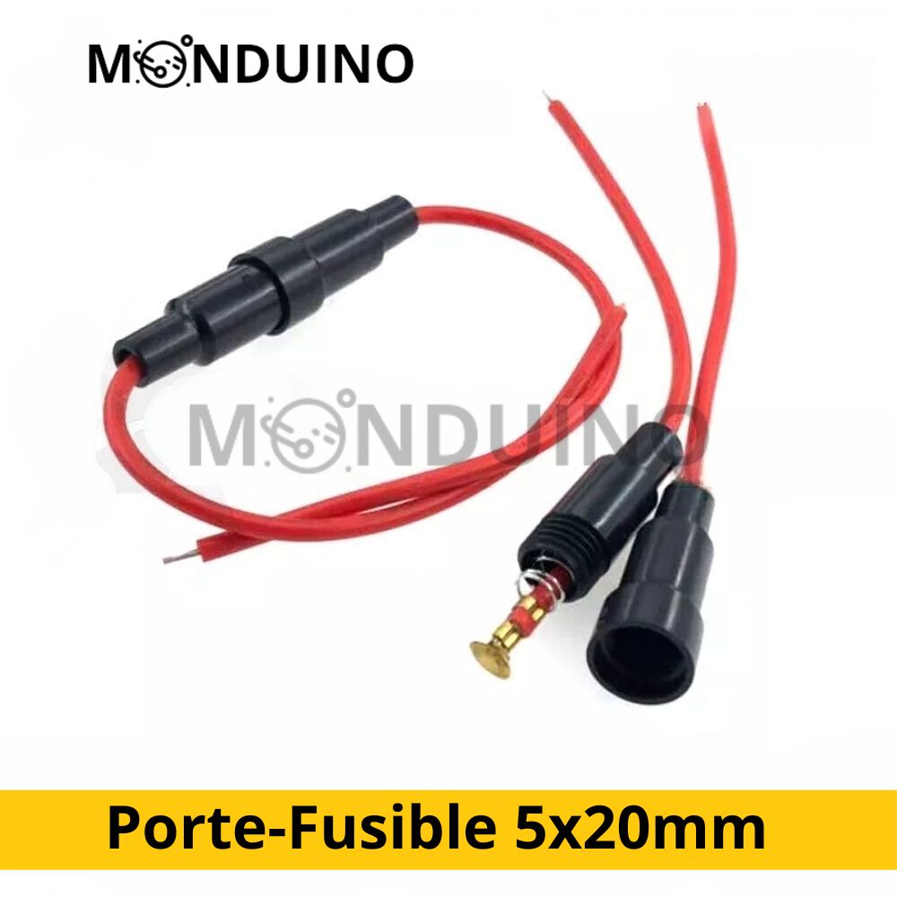 Porte fusible en ligne 5x20mm en verre à souder 230V 10A - Fuse holder filaire