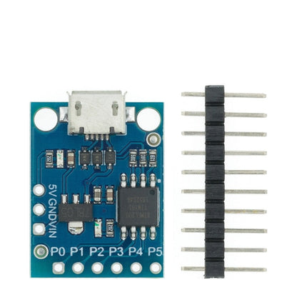Carte de développement micro Blue Black TINY85 Digispark Kickstarter avec module ATTINY85 pour Arduino, prenant en charge l'interface IIC I2C et la connexion USB.