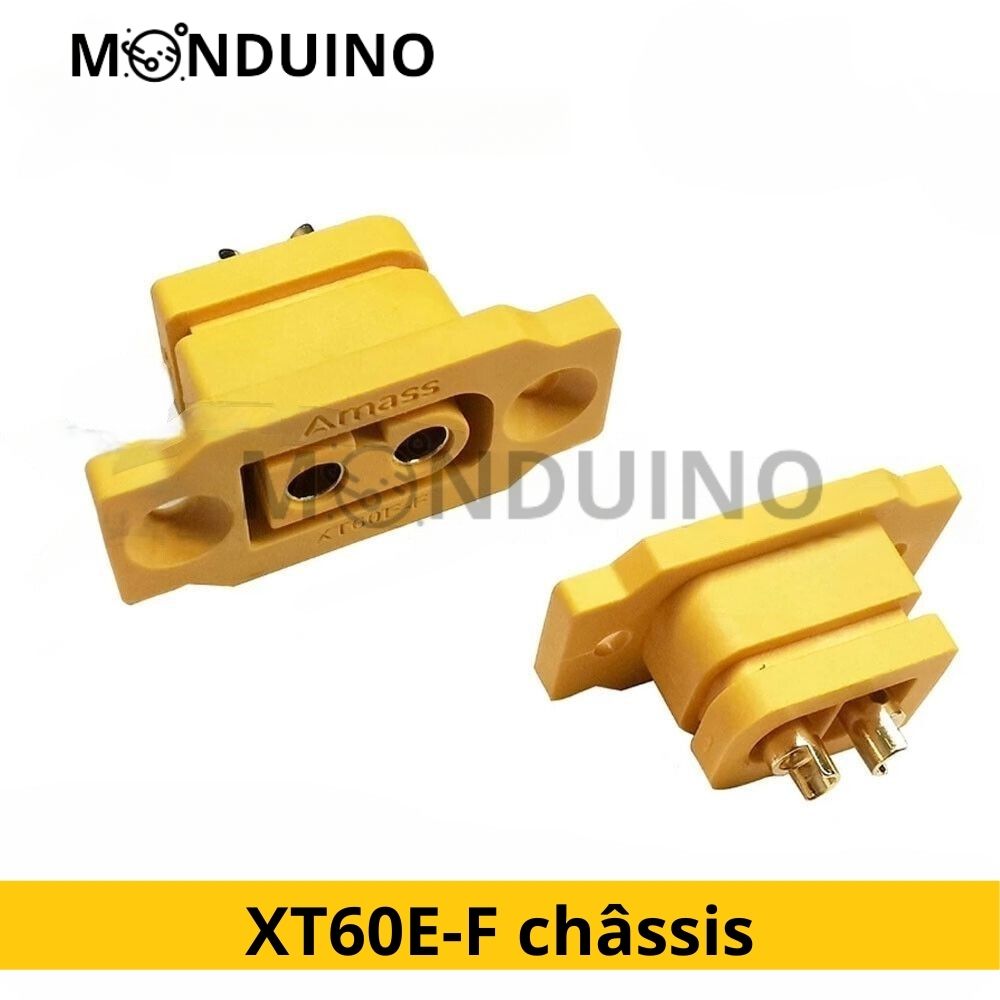 XT60E-F Embase châssis à visser - Fiche femelle panel batterie RC LiPo XT60