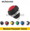 Bouton poussoir momentané étanche rond 12mm - 1 à 5 pcs - PBS-33b 12V 230V