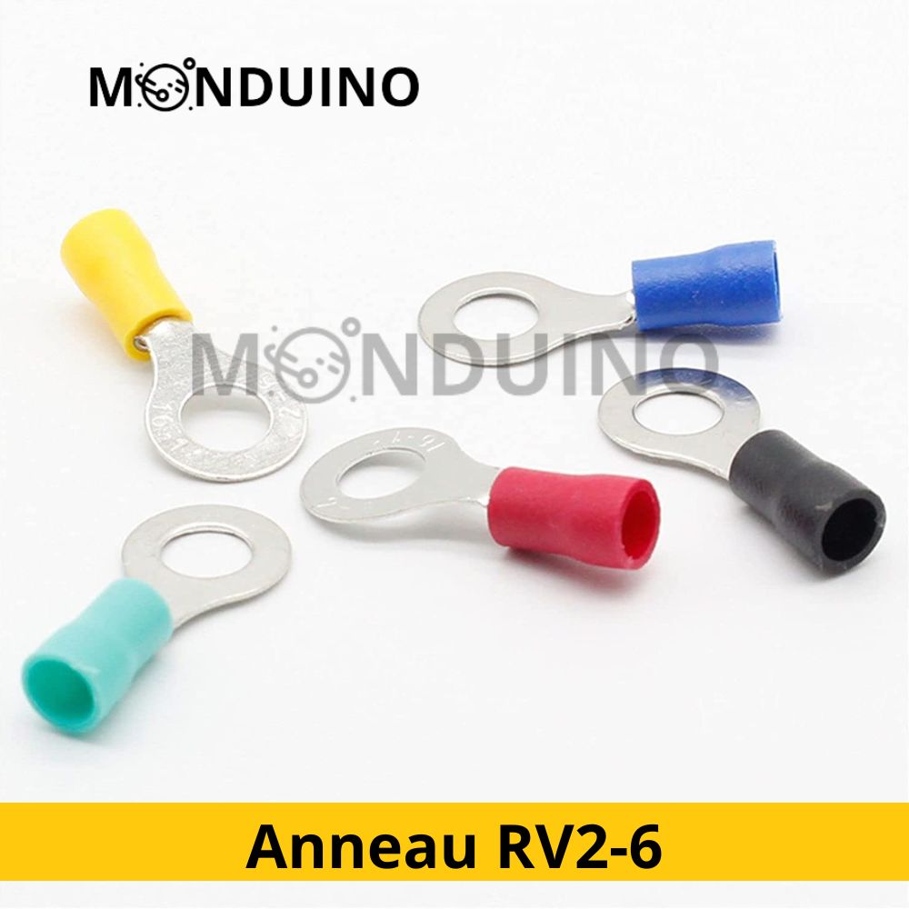 Anneau à isolé RV2-6 isolierte Ringklemme Kabelklemme Kabelverbinder anneau isolé Ring clamp