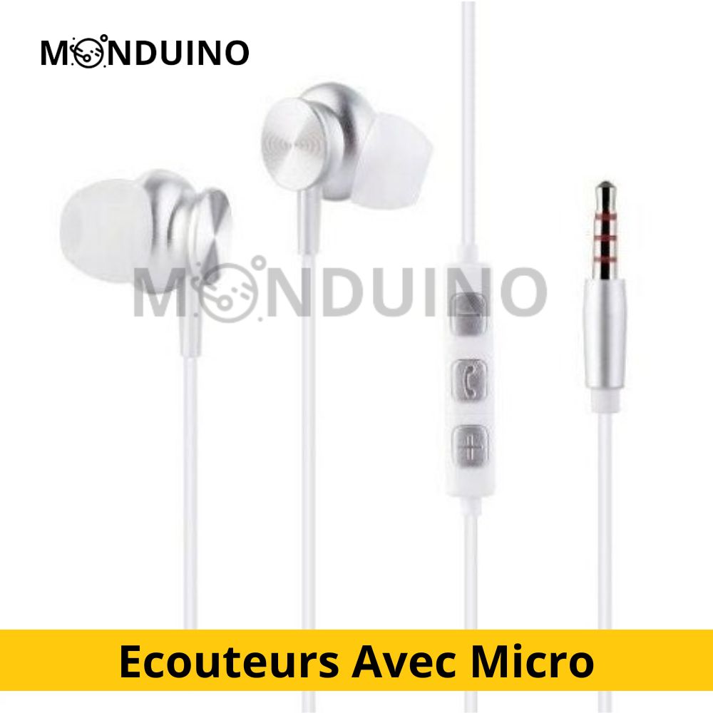 Ecouteurs Intra - Auriculaires Avec Micro H200, Son (Perfect Bass) Blanc