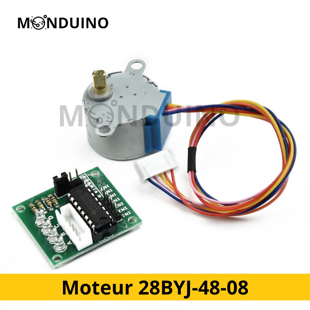 Step Motor 28BYJ-48 + ULN2003 module -- 28BYJ-48 5V DC-Schrittmotor &a –  MONDUINO