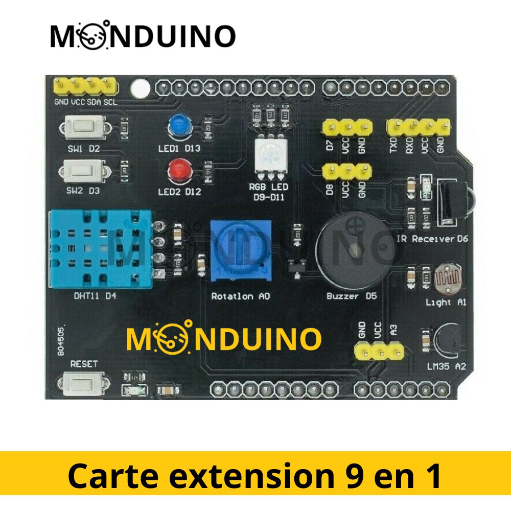Carte extension 9 en 1 pour carte UNO multifonction avertisseur sonore module ...