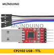 Convertisseur USB vers TTL CP2102 HW-598 pour 3,3 V et 5 V avec câble Arduino