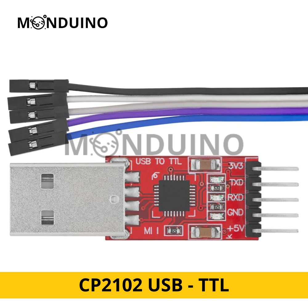 Convertisseur USB vers TTL CP2102 HW-598 pour 3,3 V et 5 V avec câble Arduino