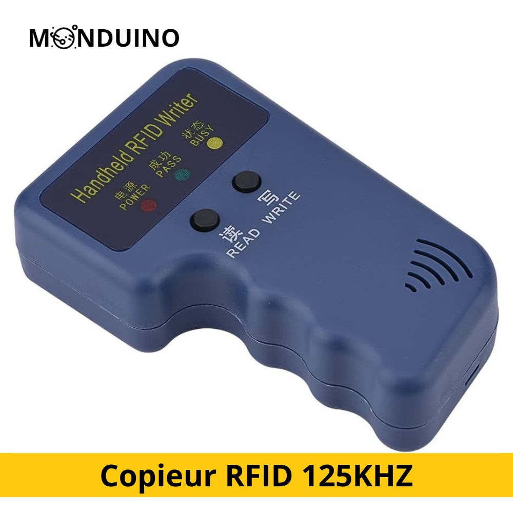 Copieur RFID Portable,Lecteur de Fabrication de Cartes RFID 125KHZ Mini ID Carte Écriture/Copieur/Duplicateur