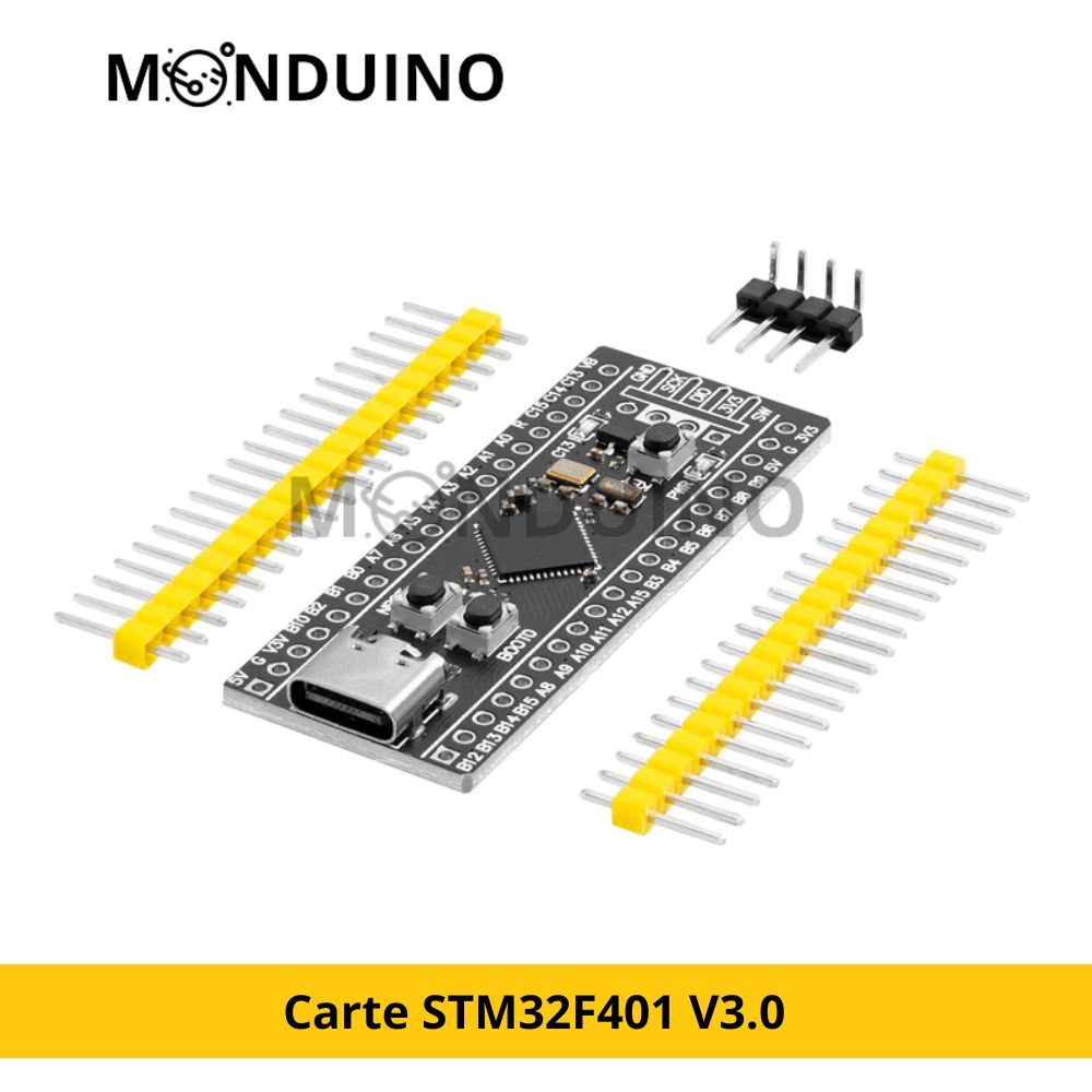 Carte de développement STM32F401 V3.0 - Microcontrôleur 84 MHz, 64 Ko SRAM, 256 Ko