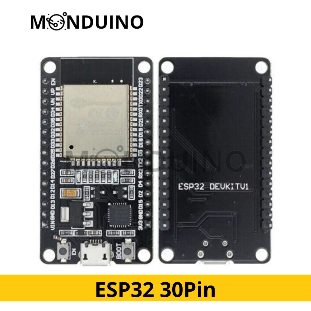 Module ESP32 NodeMCU avec Wifi et Bluetooth intégrés, disponible en différentes configurations de broches 30PIN et 38PIN pour une utilisation avec Arduino et Raspberry Pi