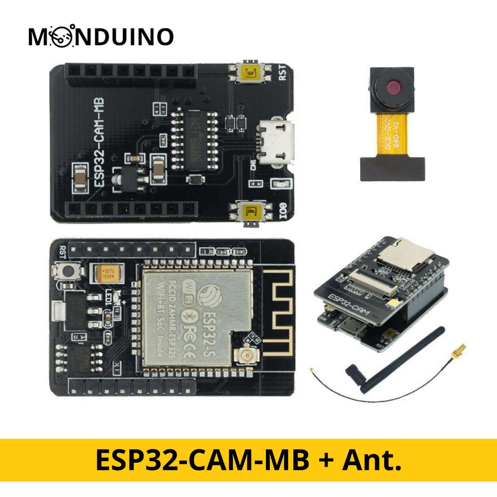 ESP32-CAM-MB NodeMCU 5V WIFI Bluetooth Board & OV2640 Kamera Arduino