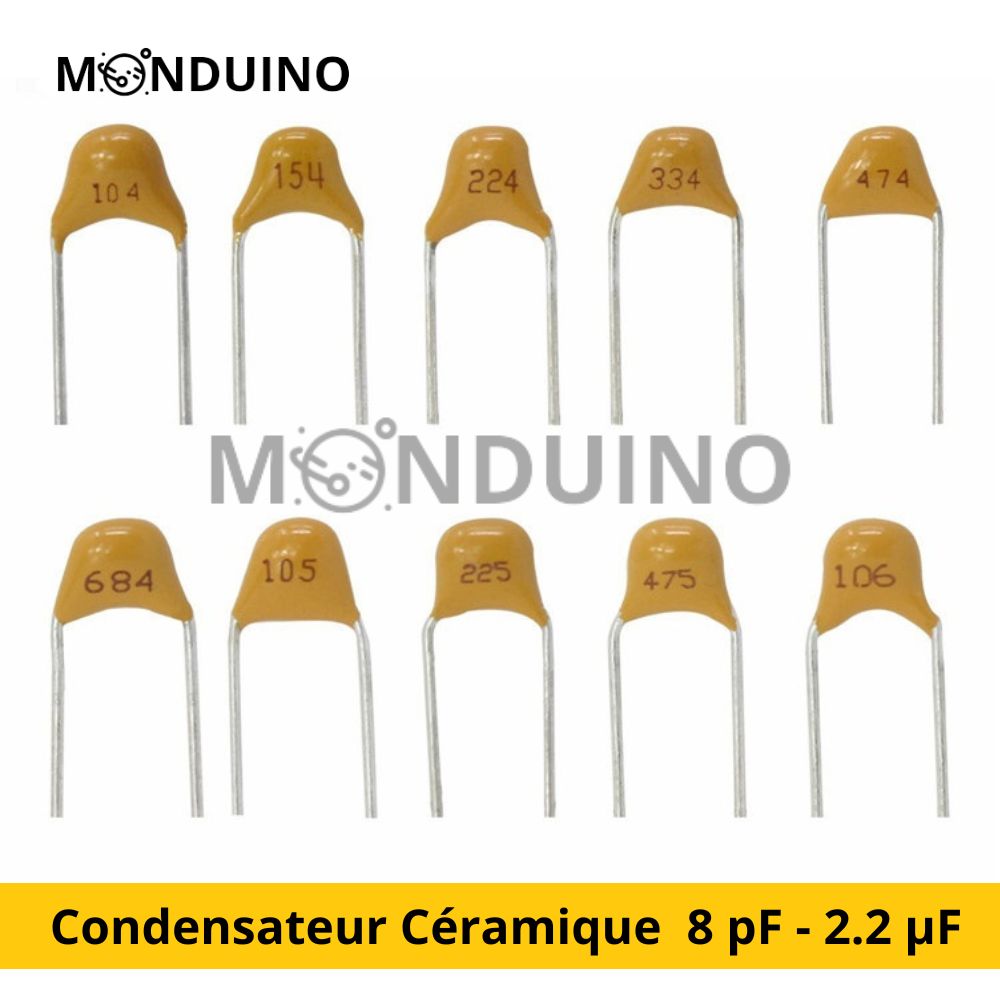 Condensateur Céramique Multicouche 8 pF - 2.2 µF condensador condensatore