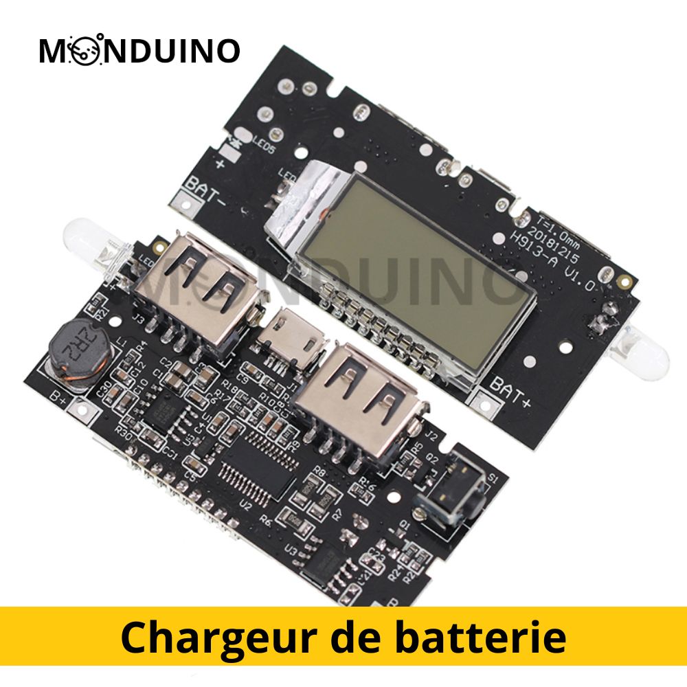 Chargeur de batterie 18650 USB 5V 1A et 2.1A Mobile Power Bank 18650 PCB