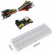 Module d'alimentation 3-5V MB102 + 65PCS câble + Breadboard 830 Points