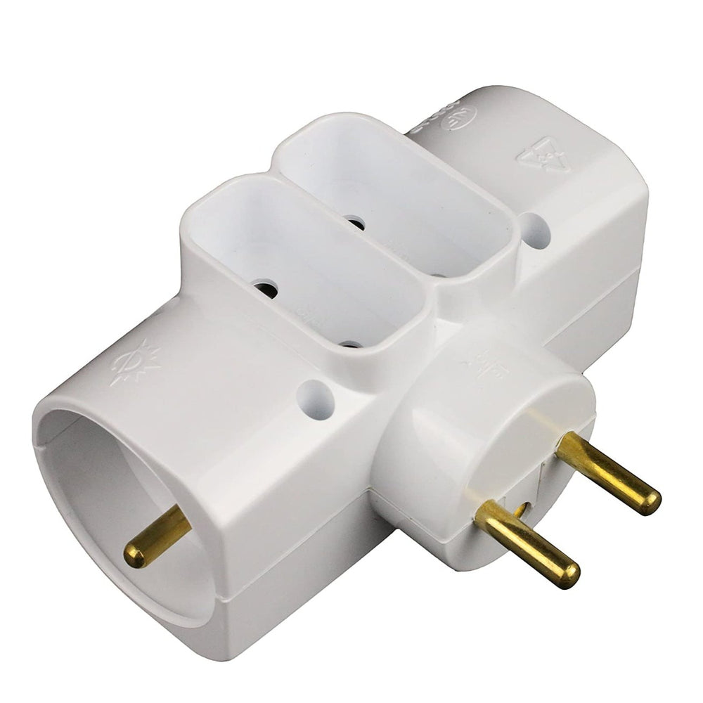 Quadriplite 2x16A + 2x6A Lateral White