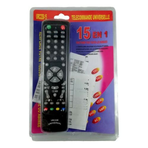 15 in 1 Remote Control TV CD Hifi DVD SAT + 245 Compatible Brands Universal