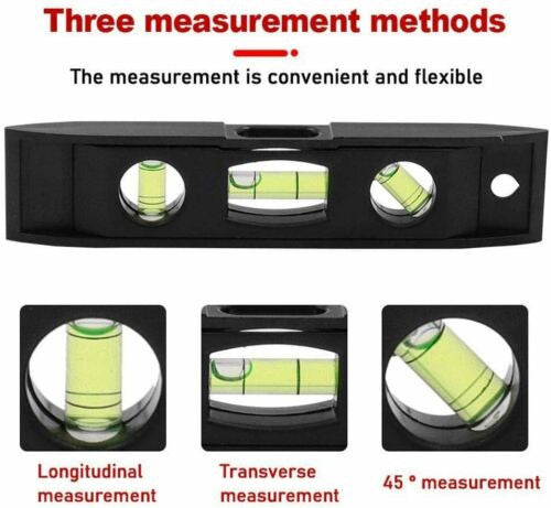 15cm spirit level with vials vertical horizontal &amp; 45 degrees Random color.